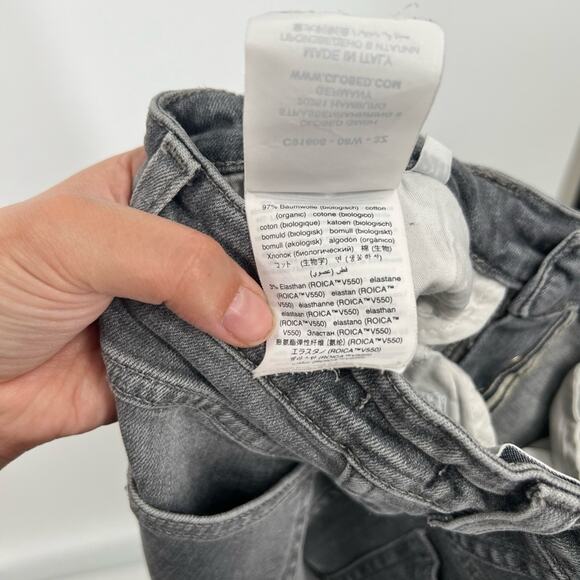 Closed High Waist Crop Flare Jeans Button Fly Gray - Picture 8 of 10